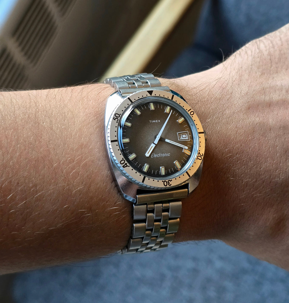 1973 Timex Electronic, Diver Style, Not A Quartz, 36 mm