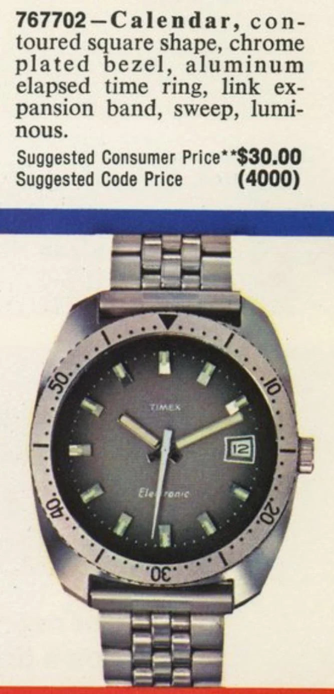 1973 Timex Electronic, Diver Style, Not A Quartz, 36 mm